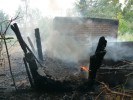 На Советской сгорел садовый домик