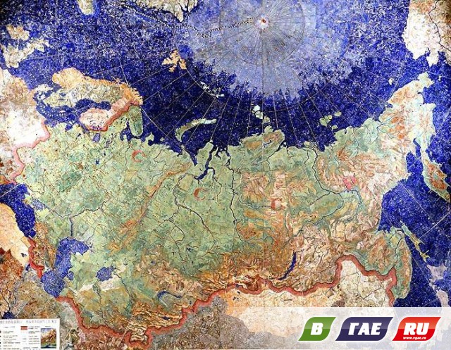 Карта СССР сделана из орской яшмы