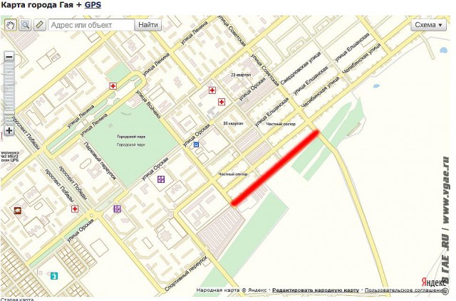 Гугл карта гай оренбургская область