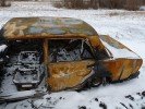 Между Саверовкой и Репино стоит сгоревшее авто