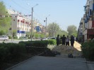 На ул.Ленина продолжили укладывать плитку
