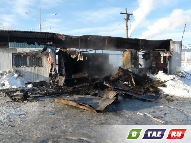 Сгорела шиномонтажка на Орском шоссе