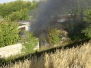 В гараже полыхал пожар