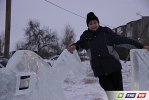 Сегодня утром ледовый городок в 8 мкр распахнул двери