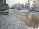 На ул. Ленина - большая река, порыв магистрального водопровода