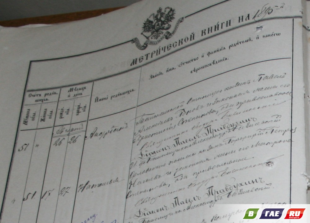 В Городском архиве Гая хранятся автографы диакона Павла Правдухина, отца известного писателя