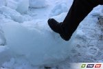 Гайчанин едва не погиб из-за огромной сосули - ледяного сталактита