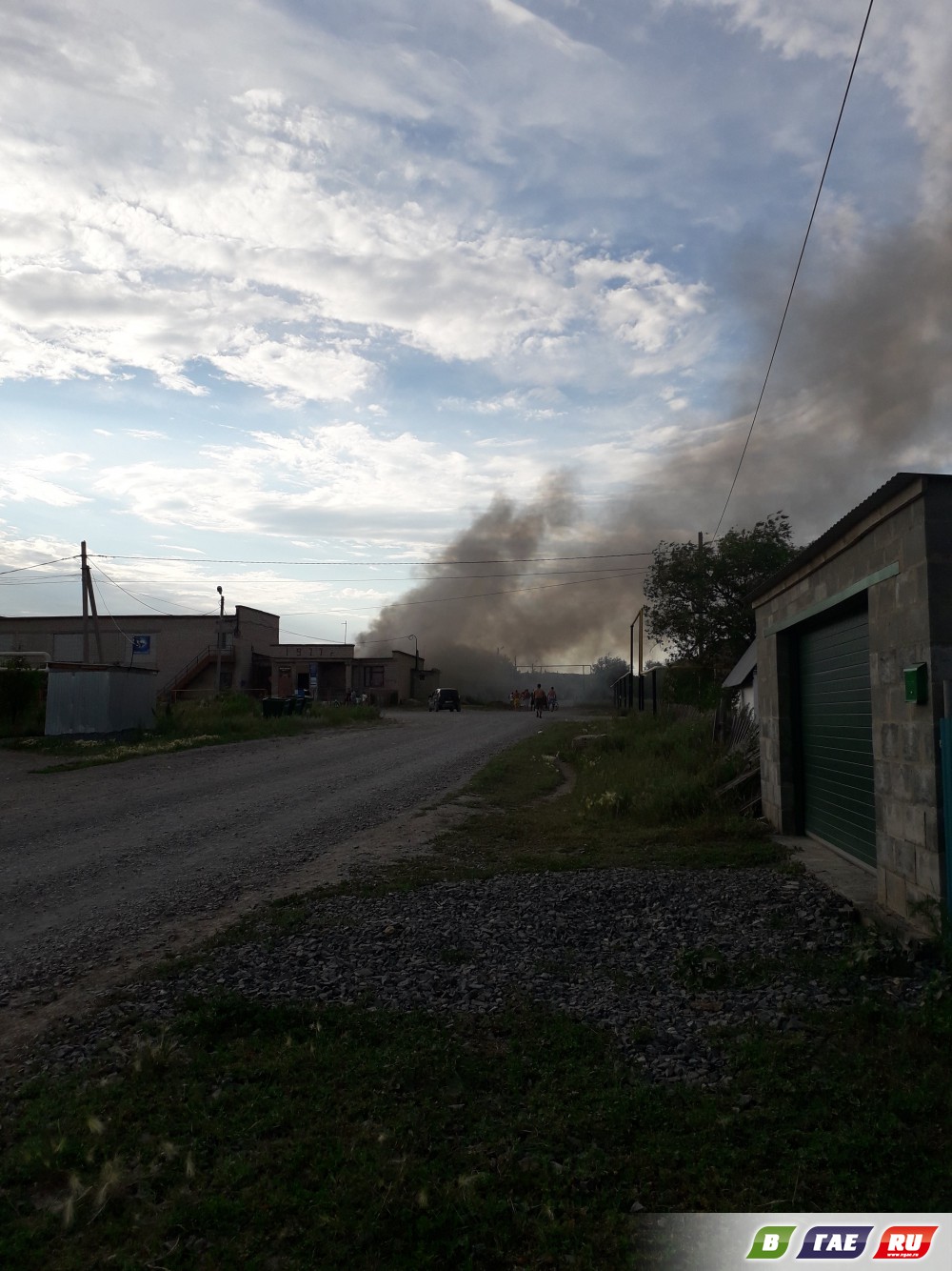 Пожар в п. Калиновка по ул. Курортной