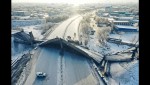 Рухнувший мост в Оренбурге с высоты. Drone 4K