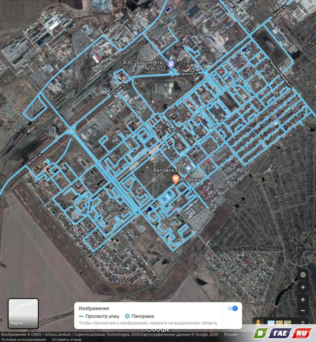 Гугл карта гай оренбургская область