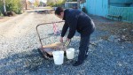 В пер. Орский меняют трубы холодного водоснабжения