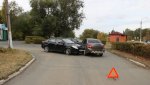 Geely MK и LADA Granta  не разъехались и парализовали движение автомобилей