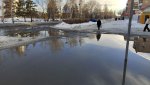 Тротуар на ул.Ленина в Гае вновь «затопило»
