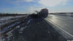 На трассе Орск - Гай сгорел автомобиль