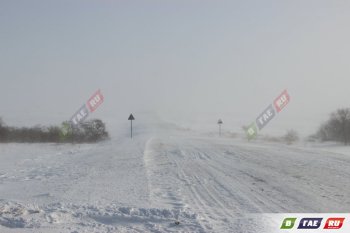 Вновь закрыта трасса Орск - Оренбург из-за метели