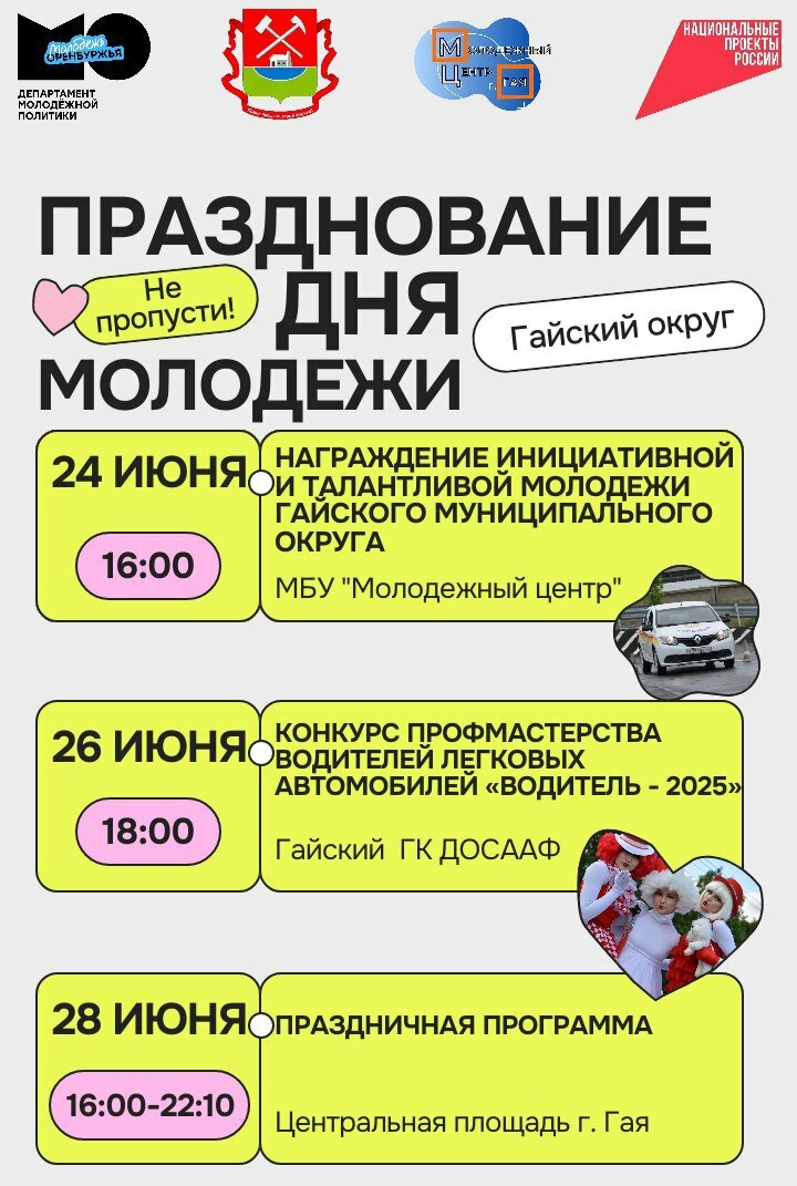 День молодежи в Гае. Программа на три дня (0+)