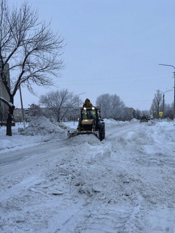 Ночью в Гае чистили дороги 
